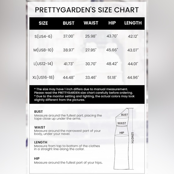 PRETTYGARDEN Floral Sundress Casual One Shoulder Tiered Ruffle Flowy Boho Dress - Picture 7 of 7